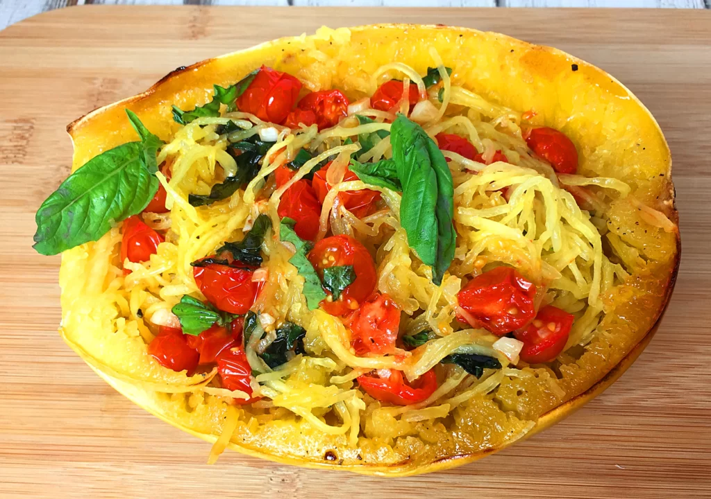 Spaghetti Squash with Tomato and Basil